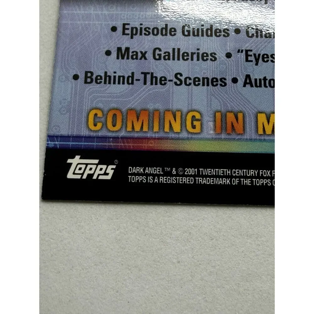 Dark Angel Trading Cards P1 Promo Built For Action Topps 2001
